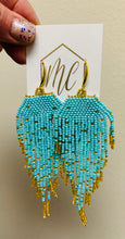 Beaded Boho Fringe Loom Earrings