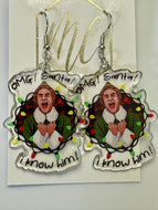 Elf the movie Christmas Earrings