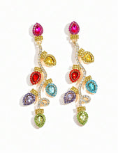 Jeweled Christmas Light Bulb  Earrings