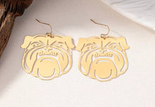 Full Face Bulldog Earrings