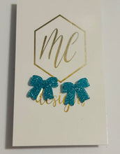 Glitter Bow Studs