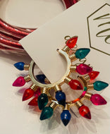 Christmas Light Hoop Earrings