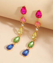 Tiered Bright Jewel Earrings