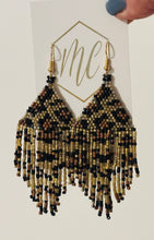 Beaded Boho Fringe Loom Earrings