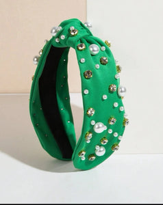 Jewel Pearl Knot Headbands