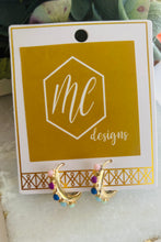 Colorful Beaded Huggie Earrings