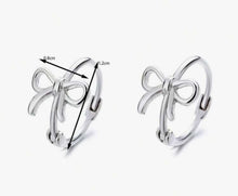 Small Bow Huggies Hoop Earrings