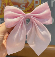 Shimmery Bow Hair Clips