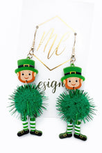 St Patrick Leprechaun Acrylic Earrings