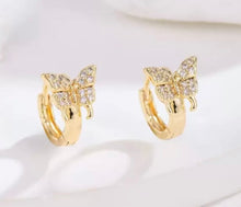 Rhinestone Butterfly Huggies