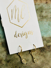 Tennis Racquet Huggies Earrings