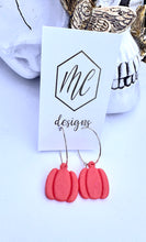 Slender Pumpkin Huggie Earrings