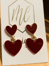 Ascending Double Heart Earrings