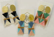 Beaded Rectangle Earrings