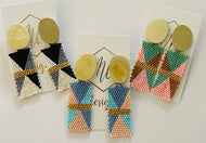 Beaded Rectangle Earrings