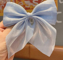 Shimmery Bow Hair Clips