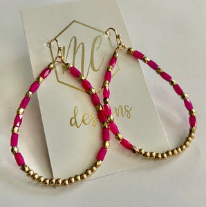Colorful Beaded Teardrop Earrings