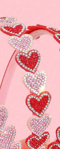 Sequin Heart Thin Headbands