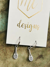 Tennis Racquet Huggies Earrings