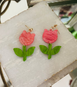 Acyrlic Tulip Earrings