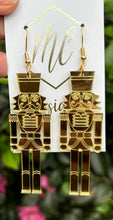 Gold Mirror Nutcracker Earrings