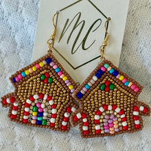 Gingerbread House Christmas Earrings
