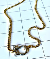 Box Chain Choker Dual Color Buckle Clasp Necklace