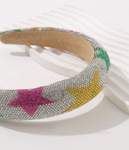 Rounded Flat Jewel Rhinestone Headbands