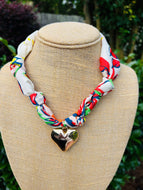 HANDMADE SCARF NECKLACE - HEART