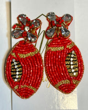 New Jeweled Football Seed Beaded Earrings