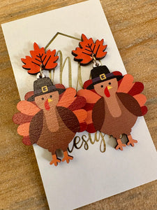 Thanksgiving Turkey Dangle Earrings