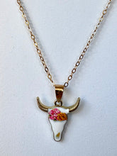 Bohemian Floral Steer Necklace