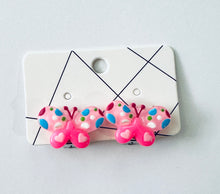 Kids Glitter Resin Clip on Earrings