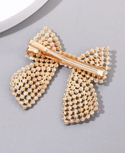 Rhinestone Bow Hair Clip