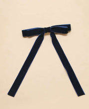 Velvet Single Bow - Barrette