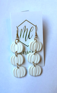 Triple Tiered Pumpkin Earring