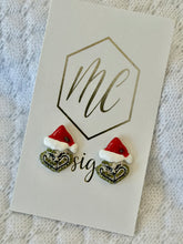 Rhinestone Grinch Christmas Stud Earrings