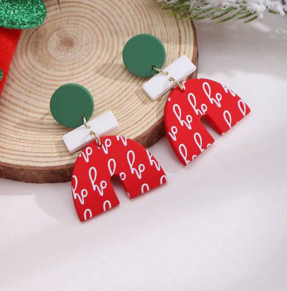 Christmas Silkscreen Earrings