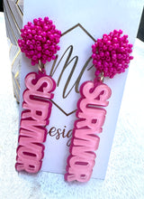 Acrylic Breast Cancer Survivor Earrings