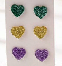 Mardi Gras Stud Earrings