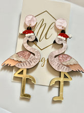 Christmas Flamingo Earrings