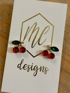 Cherry Studs & Necklace