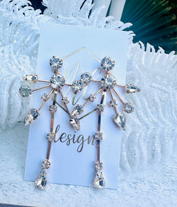 Starburst Elegant Rhinestone Earrings