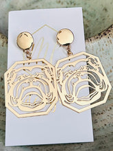 Bulldog Filigree Dangle Earrings