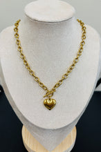 Chunky Heart Gold Necklaces