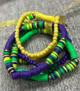 Mardi Gras Bracelet Set