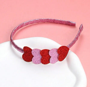 Sequin Heart Thin Headbands