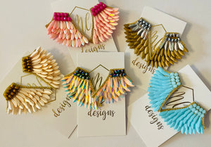 Sequin Wing Earrings