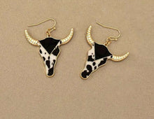 Bull Cow Western Earrings