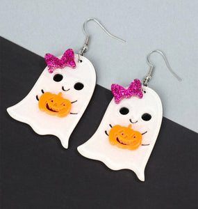 Ghost Halloween Acrylic Earrings